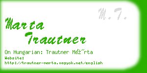 marta trautner business card